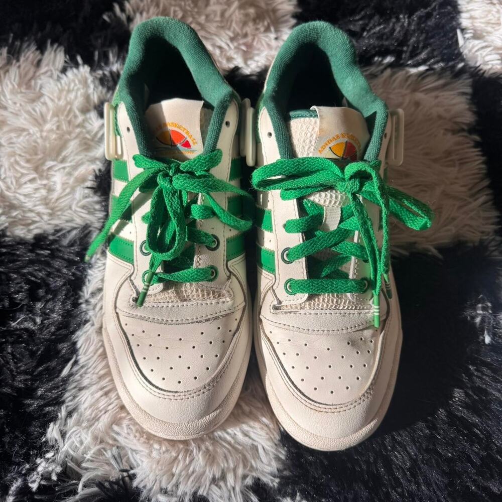 adidas Forum Low Basketball Summer Camp White Green Cream Suede Men’s 7 - Picture 1 of 7